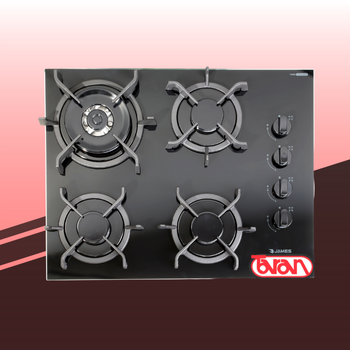 ANAFE A GAS VIDRIO NEGRO 4H JAMES 4H AGB VN
